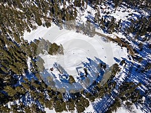 Aerial view of Byala Cherkva region at Rhodopes Mountain, Bulgaria