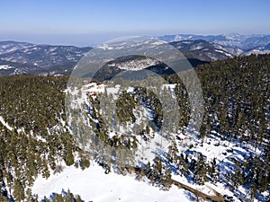 Aerial view of Byala Cherkva region at Rhodopes Mountain, Bulgaria