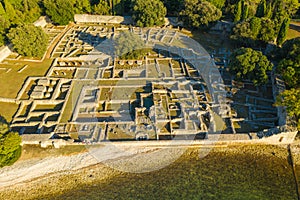 Aerial view of the Byzant Kastrum ruins