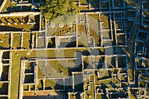 Aerial view of the Byzant Kastrum ruins