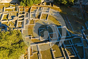 Aerial view of the Byzant Kastrum ruins