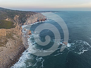 Aerial view of Cabo da Roca photo