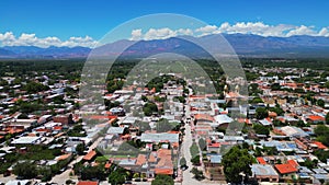 Aerial view of Cafayate city, Argentina