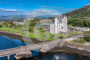 Aerial view at Cahersiveen in County Kerry Ireland Wild Atlantic Way seen by drone