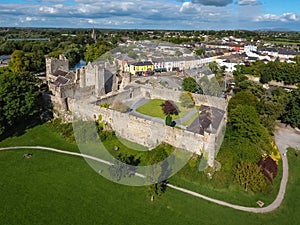Aerial view. Cahir Castle. county Tipperary. Ireland photo