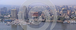 Aerial view of Cairo capital of Egypt skyline