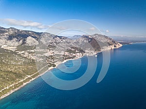 AERIAL VIEW OF THE CALA GONONE COAST