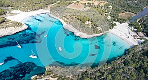 Aerial view of  Cala Mondrago