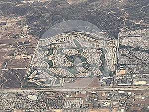 Aerial view of California from an Airplane