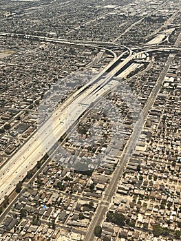 Aerial view of California from an Airplane