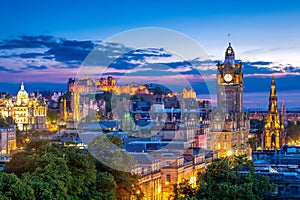 Aerial view from calton hill, edinburgh, uk