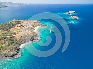 Aerial view of Calzon de Pobre and Penca beach in scenic Guanacaste, Costa Rica photo