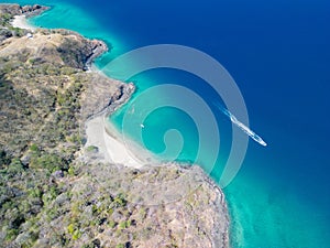 Aerial view of Calzon de Pobre and Penca beach in scenic Guanacaste, Costa Rica photo