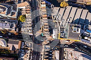 Aerial view of the Camden Lock Market in London, United Kingdom. photo