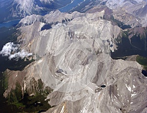 Aerial view of the Canadian Rockies, Canada