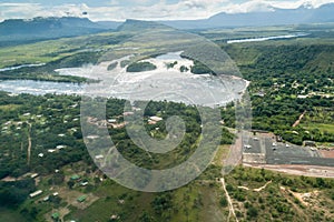 Aerial view of Canaima Lagoon