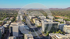 Aerial view of Canberra City, the capital of Australia