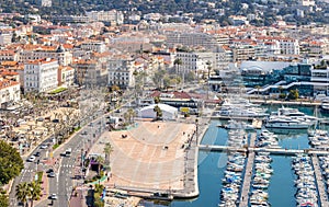 Aerial view of Cannes France