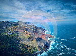 Aerial view of the Cantabrian Sea from Mount Igueldo, Donostia. Spain photo