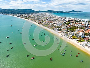 Aerial view of Canto Grande beach photo