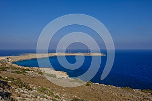 Aerial view of Cape Greco in Cyprus