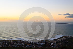 Aerial view of Cape Town from Signal Hill, South Africa