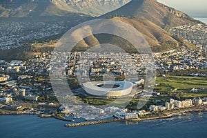 Aerial view of Capetown Stadium South Africa photo