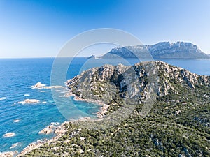 Aerial view from Capo Ceraso Lookout ,Very Nice View Of Tavolara island and beaches