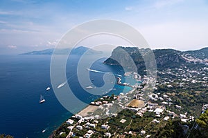 Aerial view of Capri Island