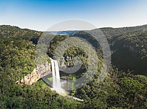 Aerial view of Caracol Waterfall - Canela, Rio Grande do Sul, Brazil photo