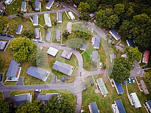 Aerial view of Caravan park at the Isle of WIght