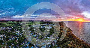 Aerial view of Caravan park at the Isle of WIght