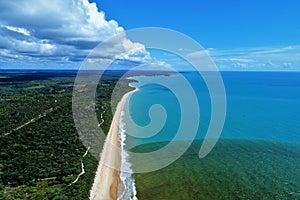 Aerial view of CaraÃÂ­va & Corumbau beaches, Porto Seguro, Bahia, Brazil photo