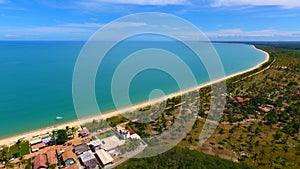 Aerial view of CaraÃ­va & Corumbau beaches, Porto Seguro, Bahia, Brazil