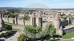Aerial view of Carcassonne