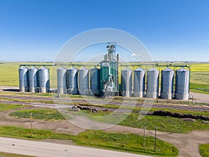 Aerial view of the Cargill grain elevator in Blackie