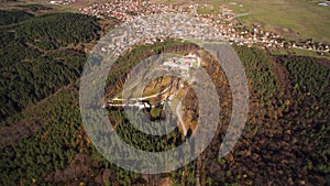 Aerial view of Cari Mali Grad fortress, Bulgaria