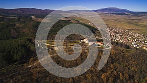 Aerial view of Cari Mali Grad fortress, Bulgaria