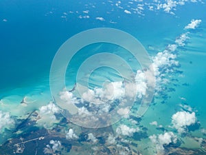 Aerial View of Caribbean Island