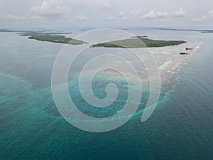 Aerial View of Caribbean Reef at Turneffe Atoll