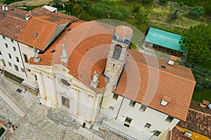 Aerial View of Carmini Church in Marostica, Vicenza, Veneto, Italy, Europe photo