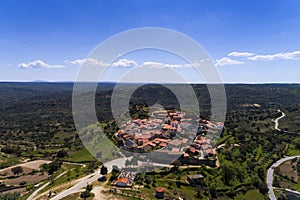 Aerial view of the Castelo Mendo Village in Portugal photo