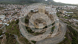 aerial view of the castle of Alcaudete in the province of JaÃ©n, Andalusia photo