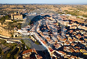 Aerial view of castle of Calatrava, Alcaniz, Spain photo