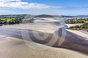 Aerial view of Castle Dow and Sheephaven Bay in Creeslough - County Donegal, Ireland photo