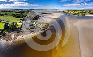 Aerial view of Castle Dow and Sheephaven Bay in Creeslough - County Donegal, Ireland photo