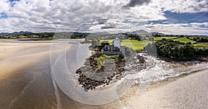 Aerial view of Castle Dow and Sheephaven Bay in Creeslough - County Donegal, Ireland photo
