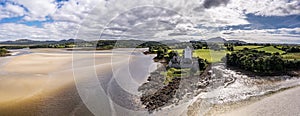 Aerial view of Castle Dow and Sheephaven Bay in Creeslough - County Donegal, Ireland photo
