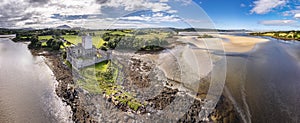 Aerial view of Castle Dow and Sheephaven Bay in Creeslough - County Donegal, Ireland photo