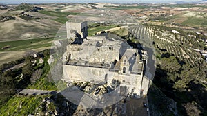 aerial view of the castle of Fatetar in the municipality of Espera, Spain. photo
